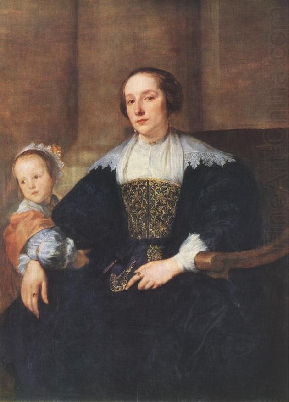 DYCK, Sir Anthony Van The Wife and Daughter of Colyn de Nole fg china oil painting image